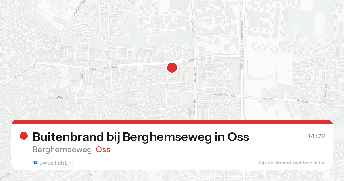 Buitenbrand bij Berghemseweg in Oss — 15 aug 2026