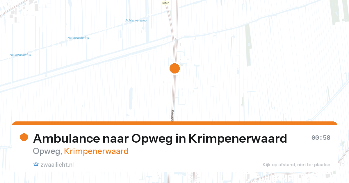 Ambulance naar Opweg in Krimpenerwaard — 18 aug 2026