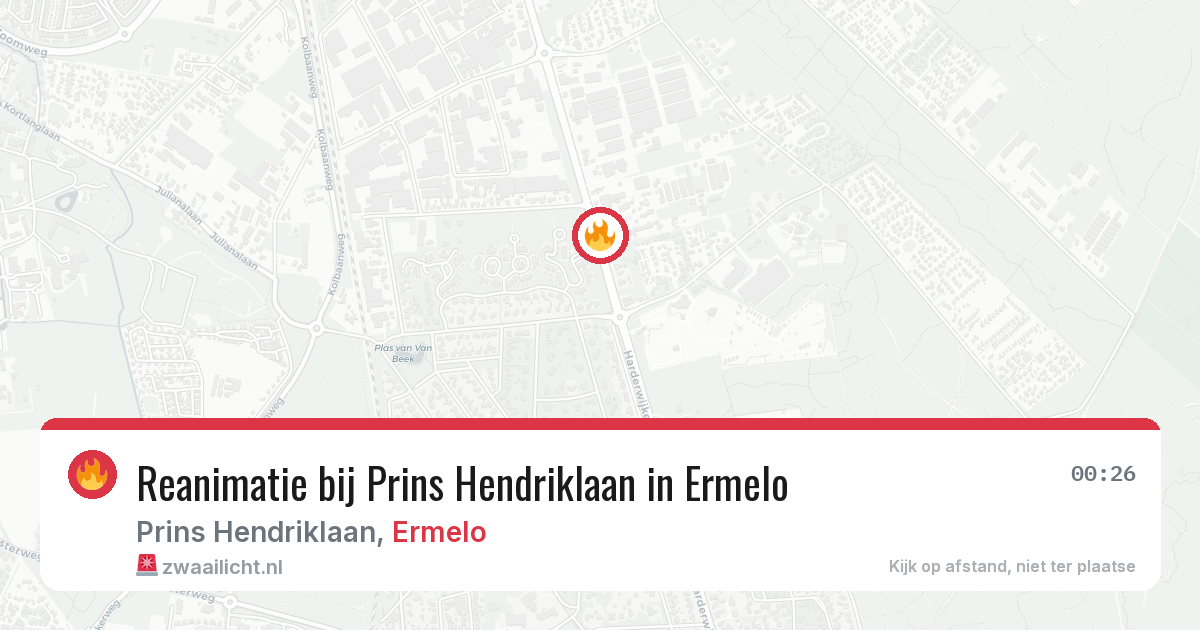 Reanimatie bij Prins Hendriklaan in Ermelo — 5 aug 2026