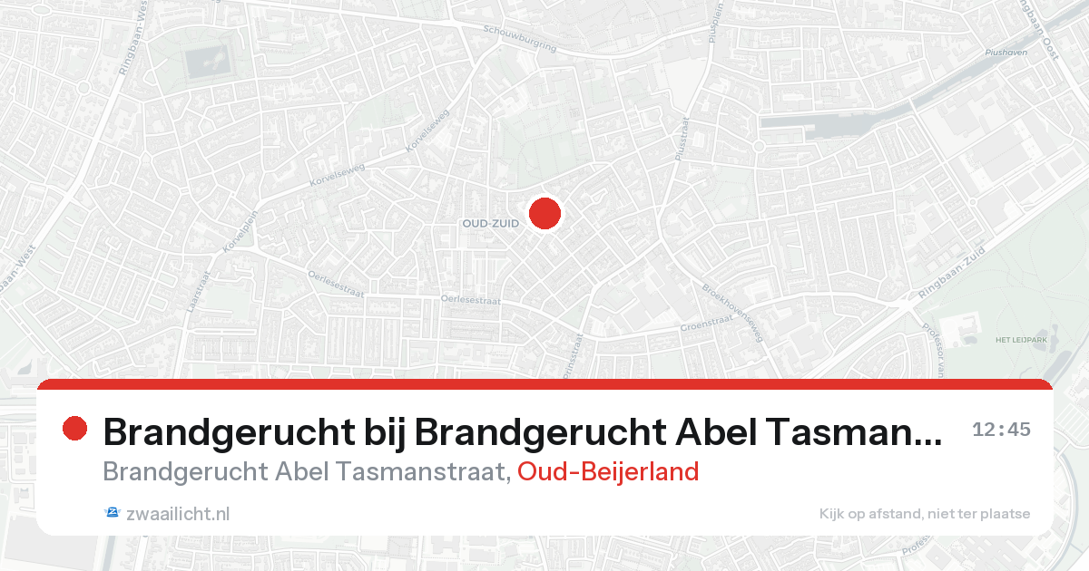 Brandgerucht bij Brandgerucht Abel Tasmanstraat in Oud-Beijerland — 31 jan 2026