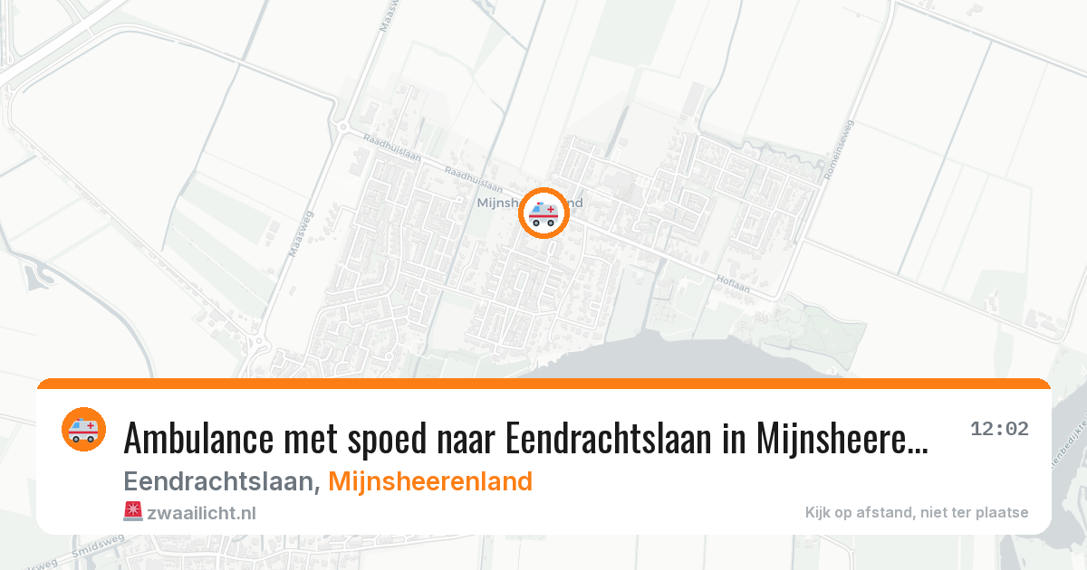 Ambulance met spoed naar Eendrachtslaan in Mijnsheerenland — 10 feb 2026