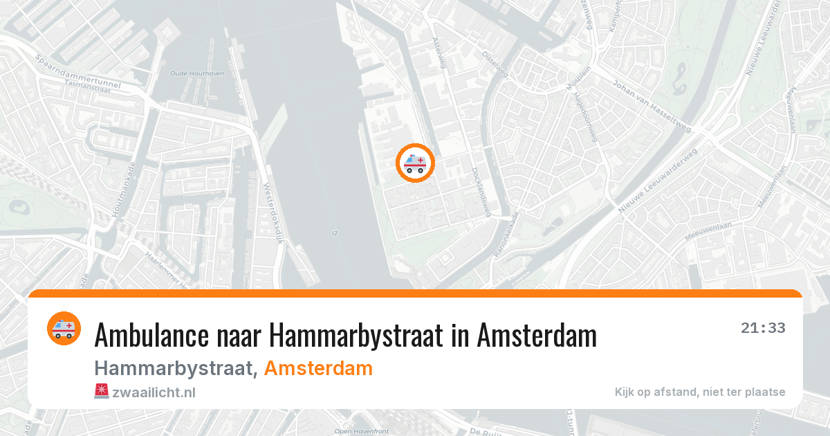 Ambulance naar Hammarbystraat in Amsterdam — 4 mei 2026
