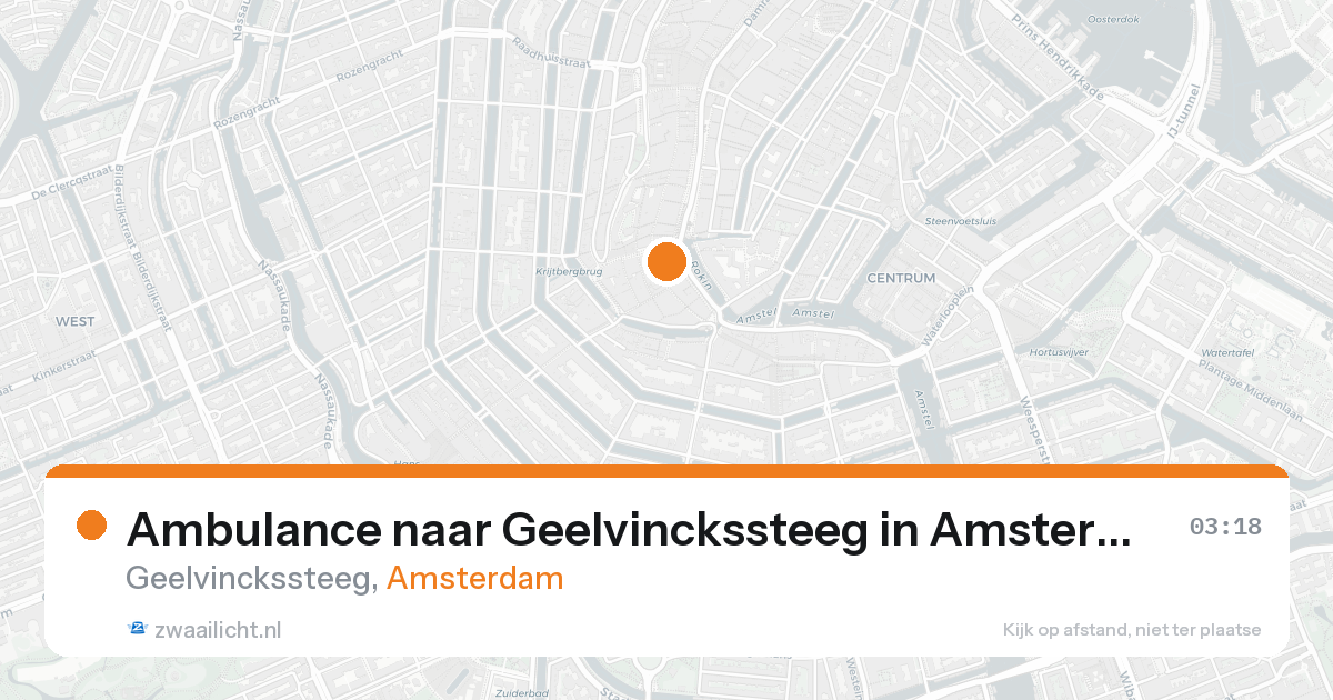 Ambulance naar Geelvinckssteeg in Amsterdam — 23 aug 2026