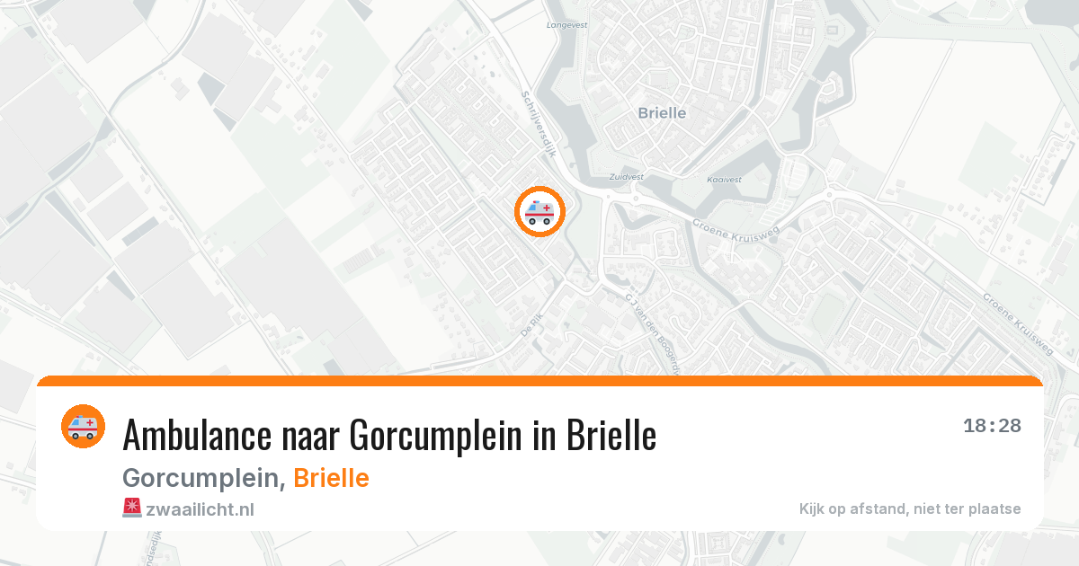 Ambulance naar Gorcumplein in Brielle — 26 mrt 2026