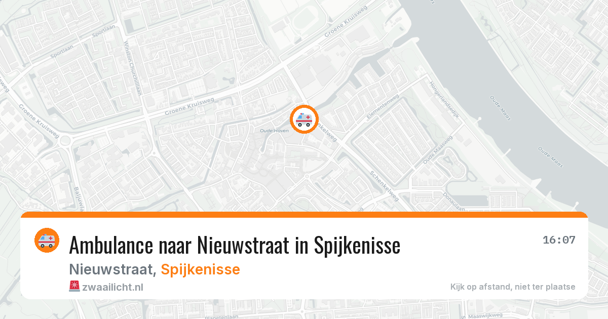Ambulance naar Nieuwstraat in Spijkenisse — 4 aug 2026