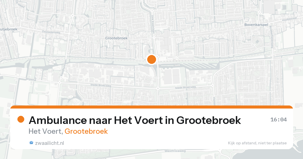 Ambulance naar Het Voert in Grootebroek — 14 aug 2026