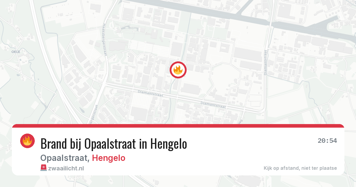 Brand bij Opaalstraat in Hengelo — 26 jun 2026