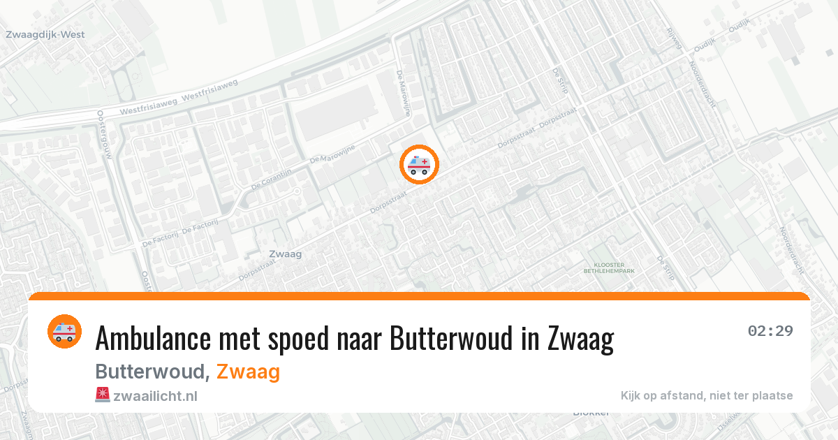 Ambulance met spoed naar Butterwoud in Zwaag — 5 jul 2026