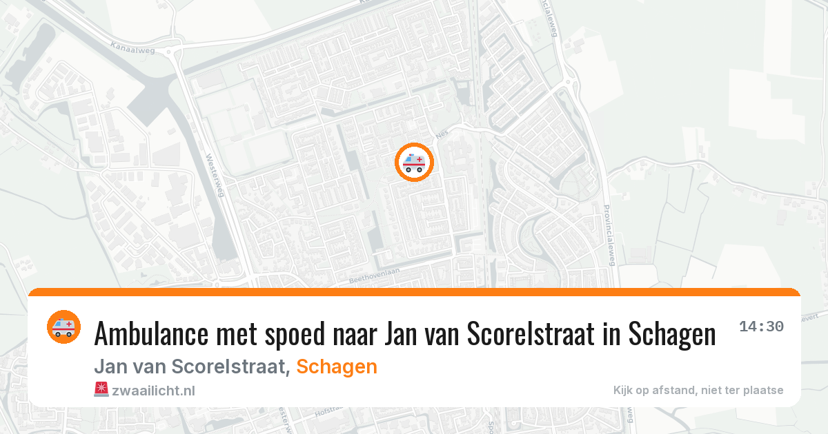 Ambulance met spoed naar Jan van Scorelstraat in Schagen — 1 apr 2026
