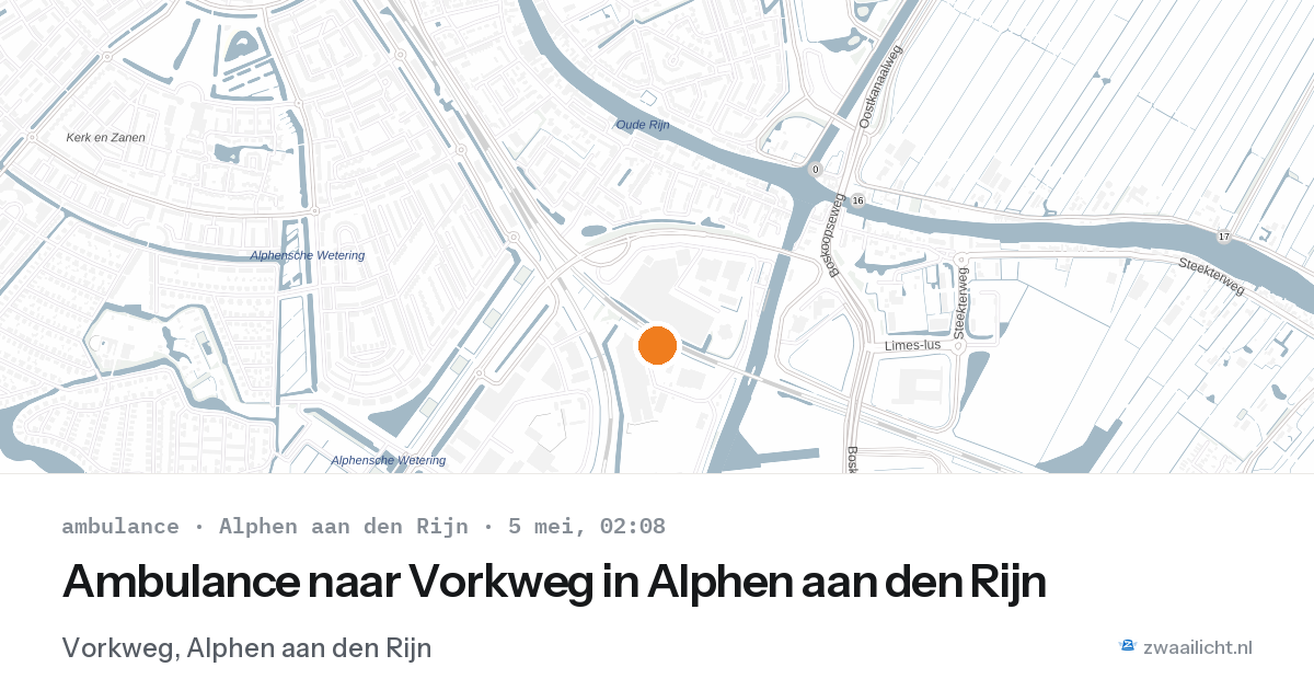 Ambulance naar Vorkweg in Alphen aan den Rijn — 5 mei 2026