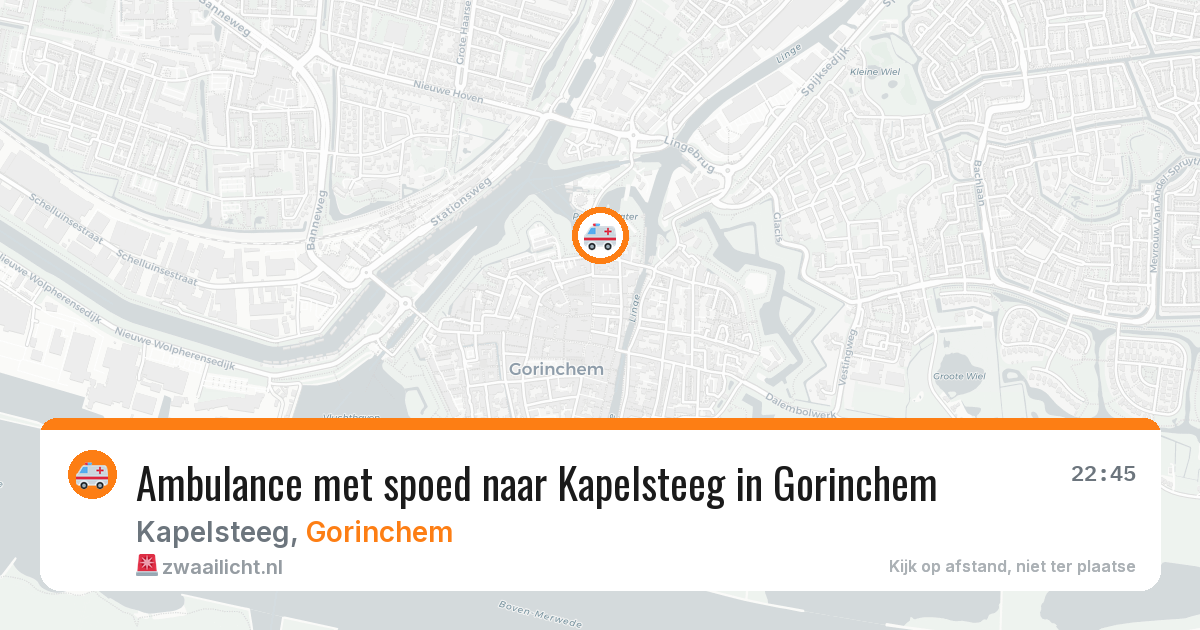 Ambulance met spoed naar Kapelsteeg in Gorinchem — 9 jun 2026