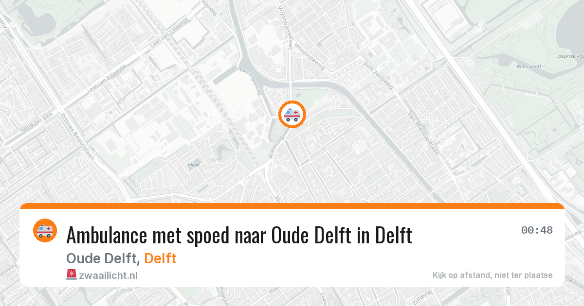 Ambulance met spoed naar Oude Delft in Delft — 22 apr 2026