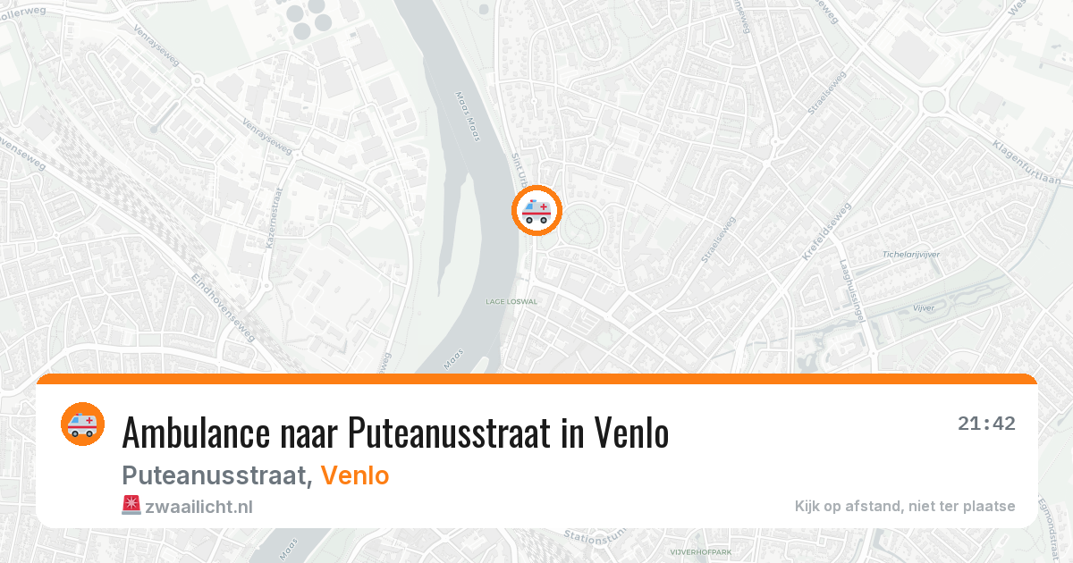 Ambulance naar Puteanusstraat in Venlo — 11 jul 2026