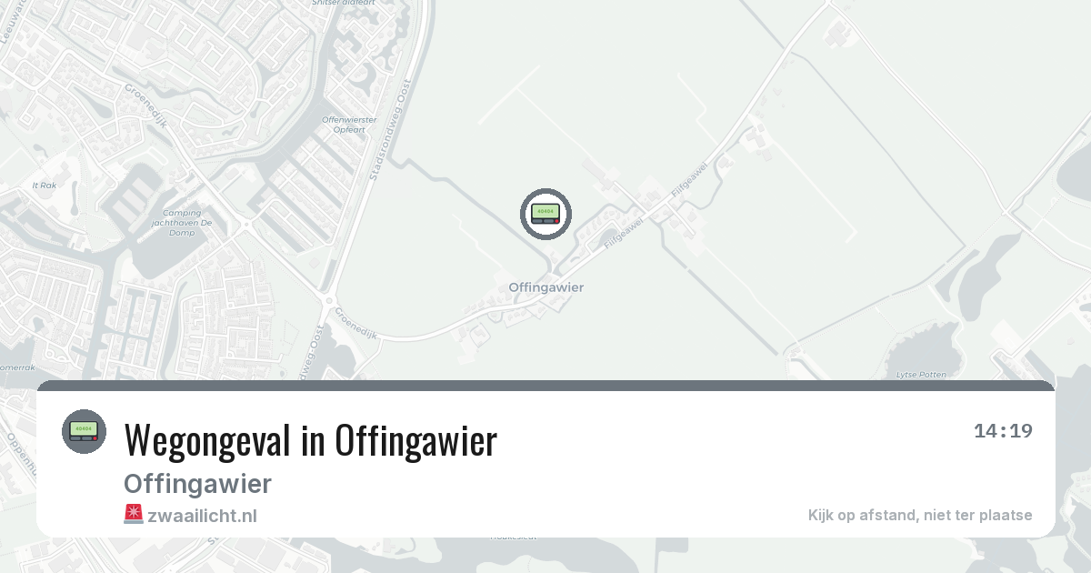 Wegongeval in Offingawier — 1 mrt 2026