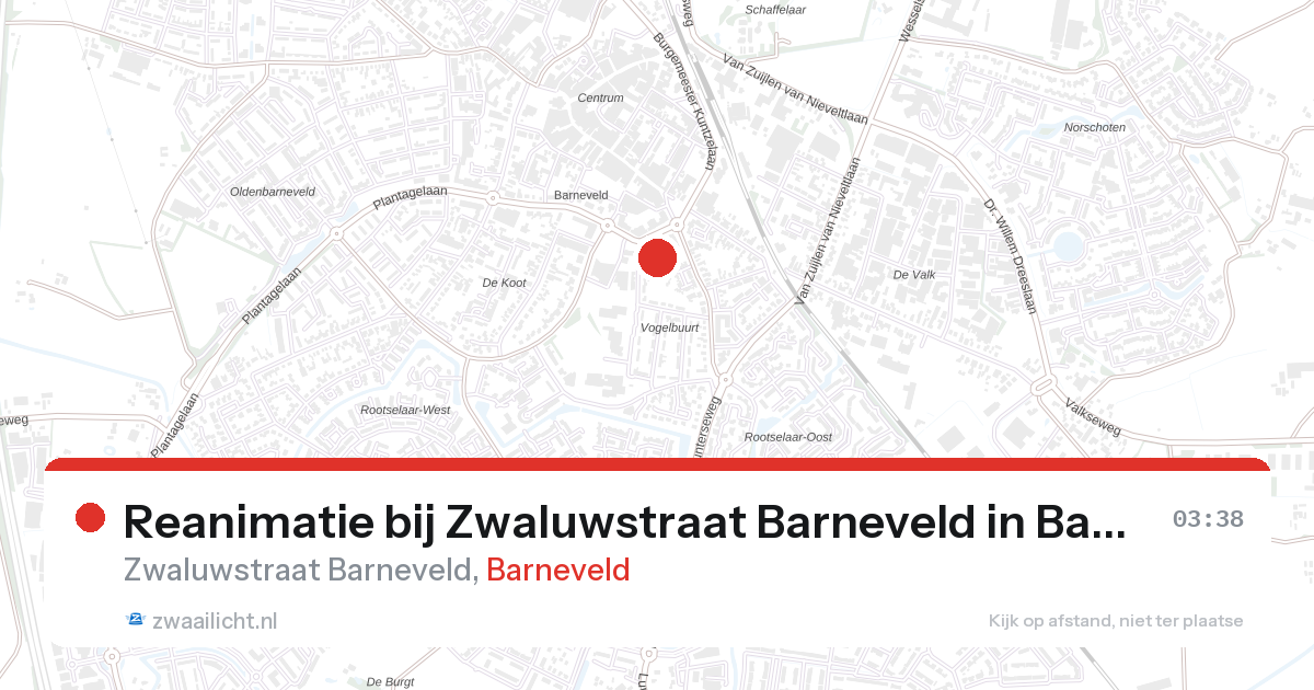 Reanimatie bij Zwaluwstraat Barneveld in Barneveld — 7 mei 2026