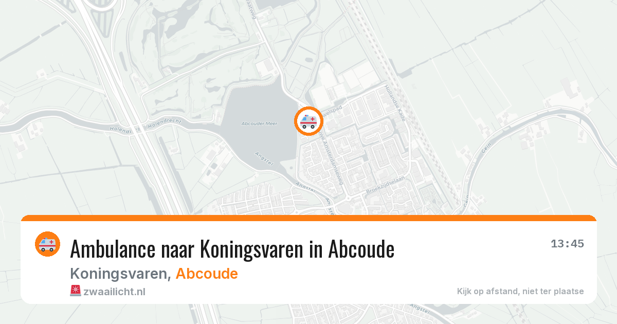 Ambulance naar Koningsvaren in Abcoude — 29 jan 2026
