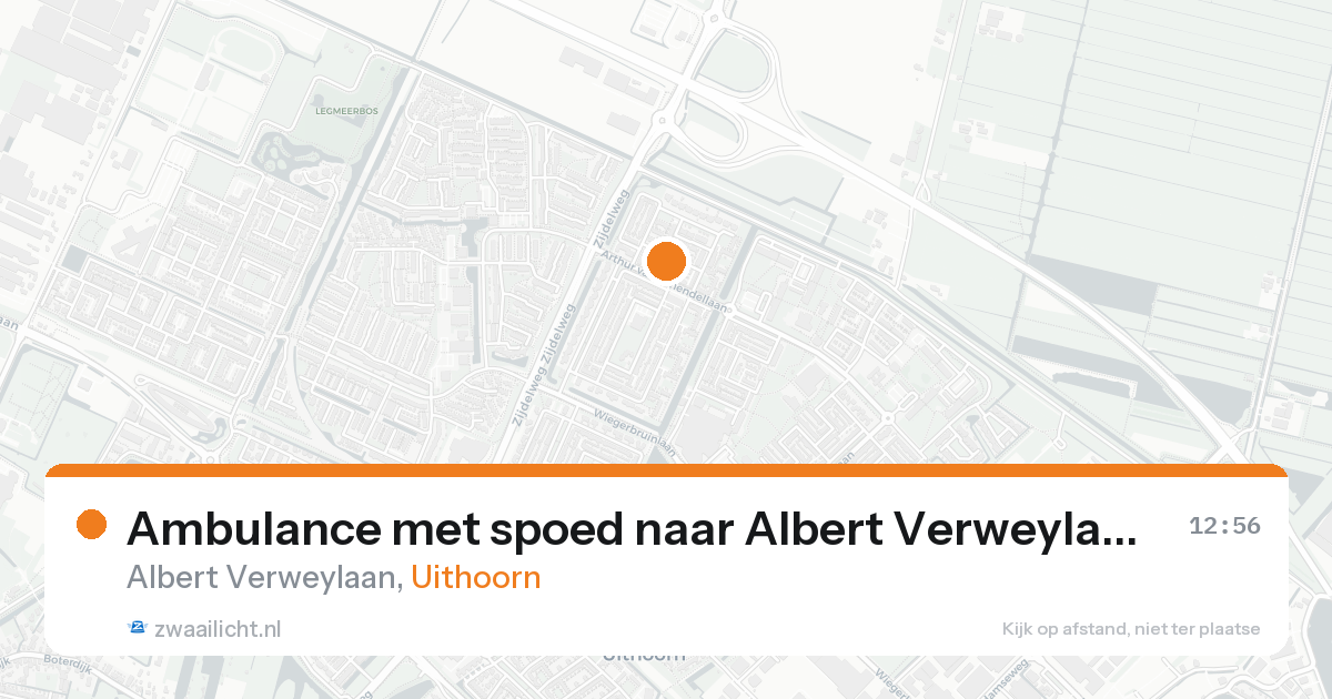 Ambulance met spoed naar Albert Verweylaan in Uithoorn — 6 jun 2026