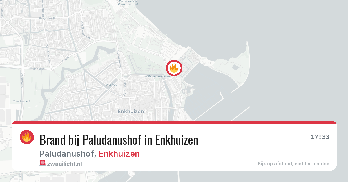 Brand bij Paludanushof in Enkhuizen — 30 jul 2026