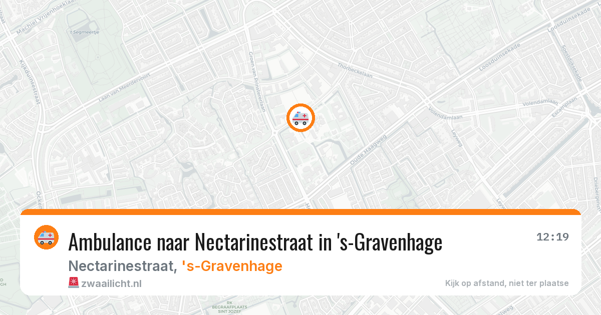 Ambulance naar Nectarinestraat in 's-Gravenhage — 20 mrt 2026