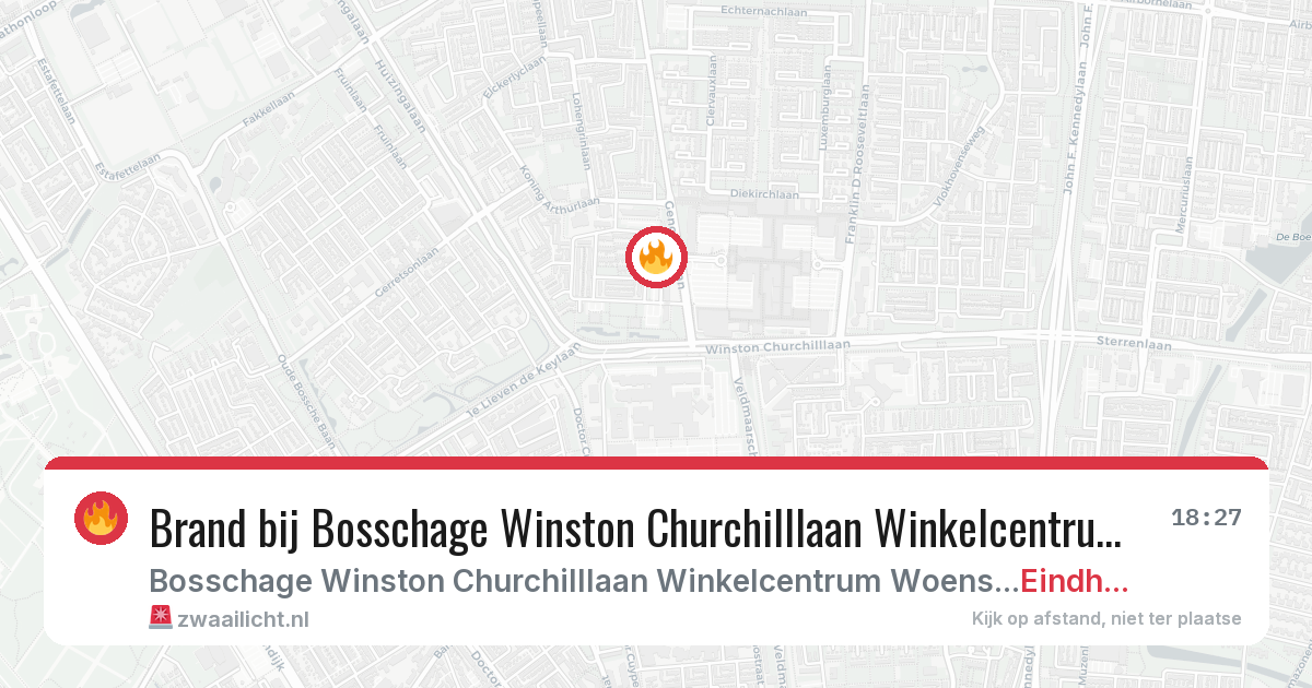 Brand bij Bosschage Winston Churchilllaan Winkelcentrum Woensel Eindhoven in Eindhoven — 28 mei 2026