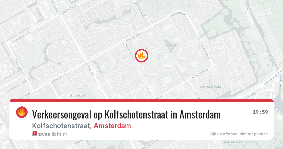 Verkeersongeval op Kolfschotenstraat in Amsterdam — 10 jun 2026