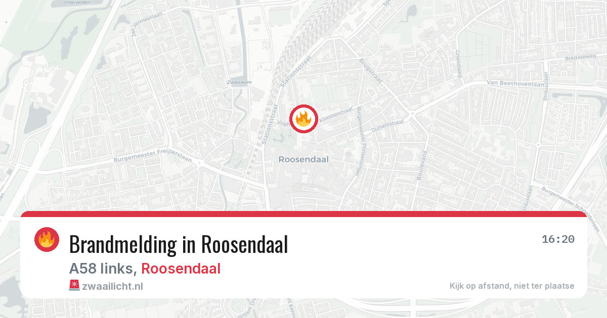 Brandmelding in Roosendaal — 7 jul 2026