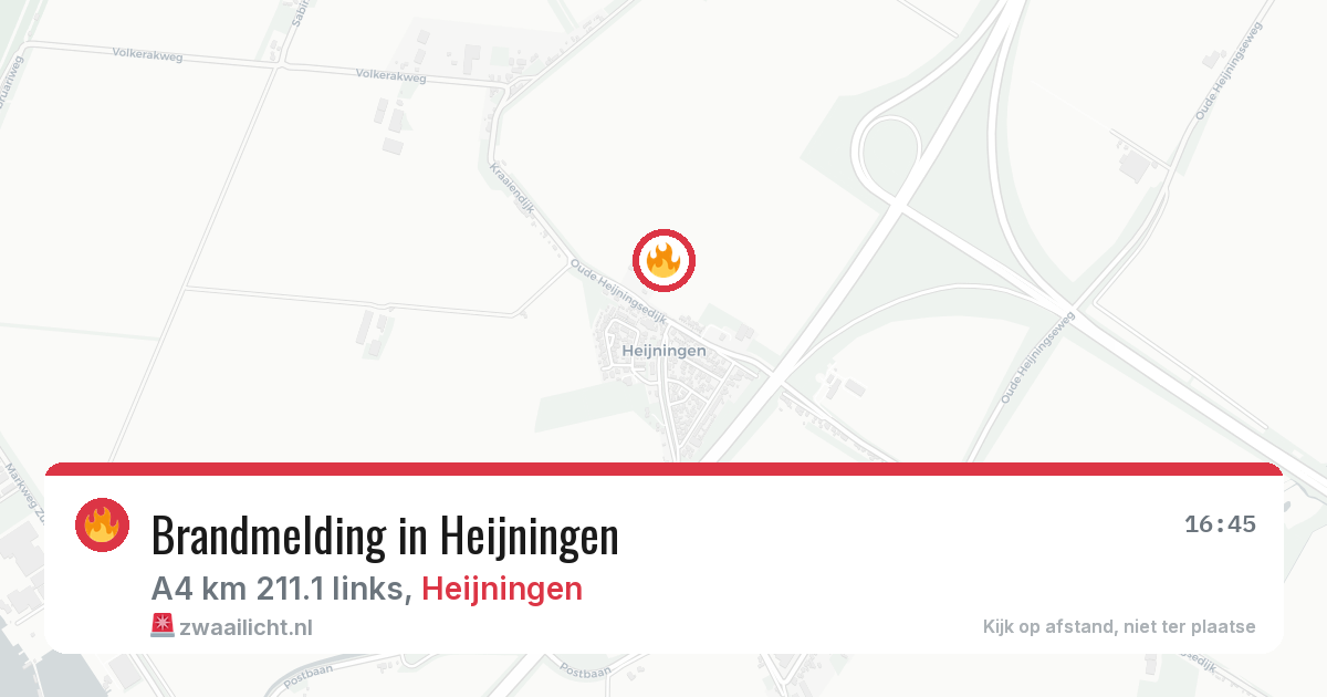 Brandmelding in Heijningen — 24 jul 2026