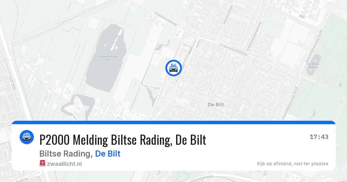 P2000 Melding Biltse Rading, De Bilt — 1 jul 2026