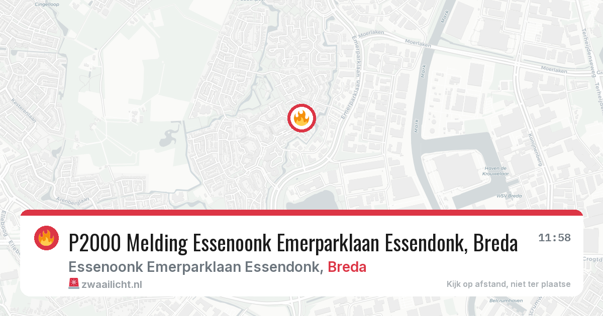 P2000 Melding Essenoonk Emerparklaan Essendonk, Breda — 30 jan 2026