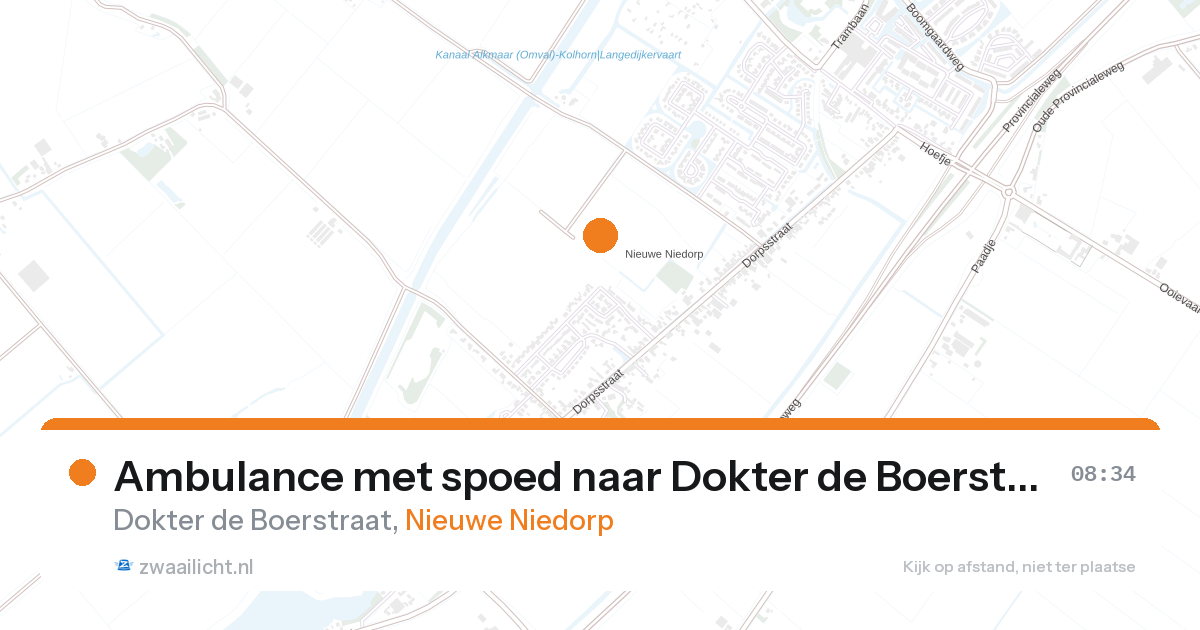 Ambulance met spoed naar Dokter de Boerstraat in Nieuwe Niedorp — 27 aug 2026