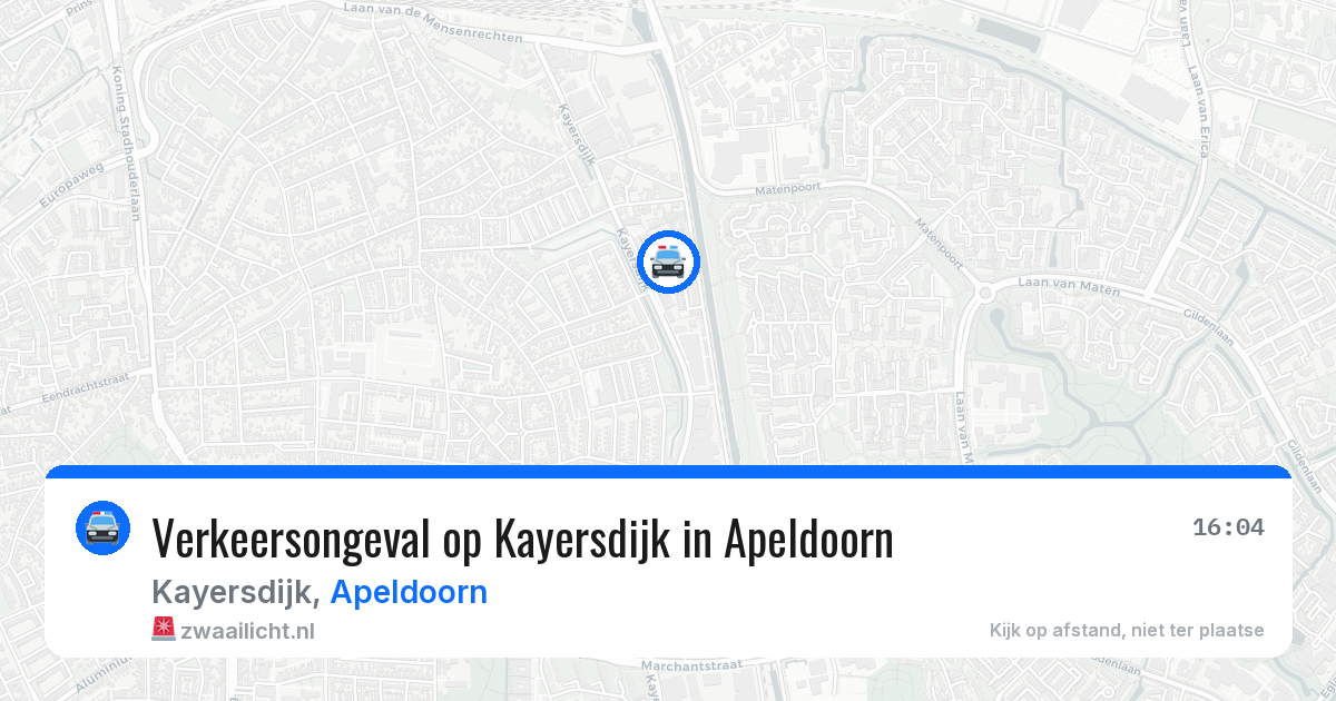Verkeersongeval op Kayersdijk in Apeldoorn — 29 apr 2026