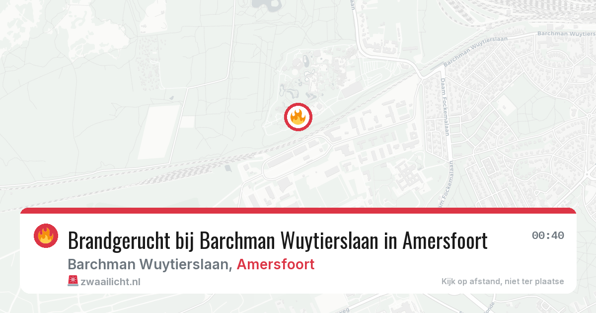 Brandgerucht bij Barchman Wuytierslaan in Amersfoort — 19 jun 2026