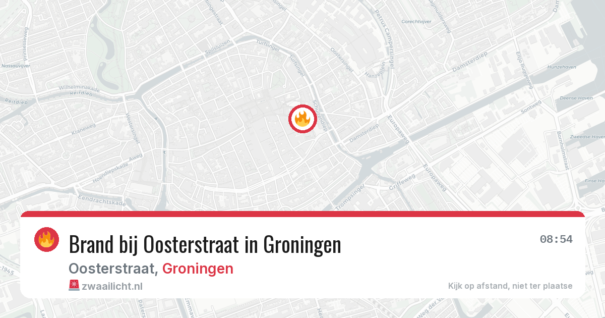 Brand bij Oosterstraat in Groningen — 1 aug 2026