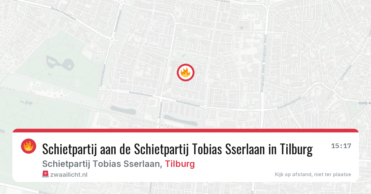 Schietpartij aan de Schietpartij Tobias Sserlaan in Tilburg — 12 jun 2026