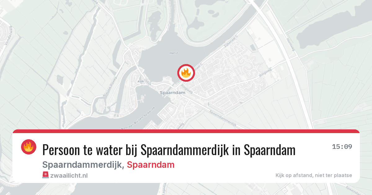 Persoon te water bij Spaarndammerdijk in Spaarndam — 2 aug 2026