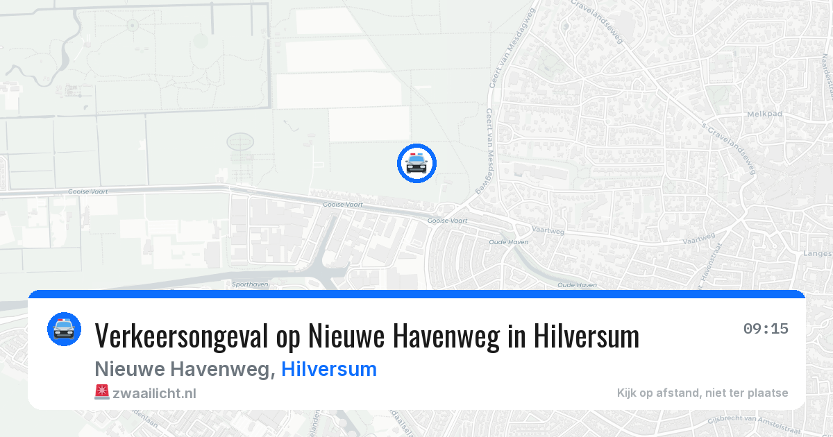 Verkeersongeval op Nieuwe Havenweg in Hilversum — 9 apr 2026
