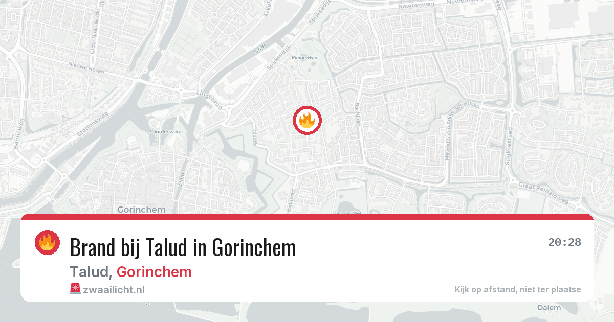 Brand bij Talud in Gorinchem — 9 aug 2026