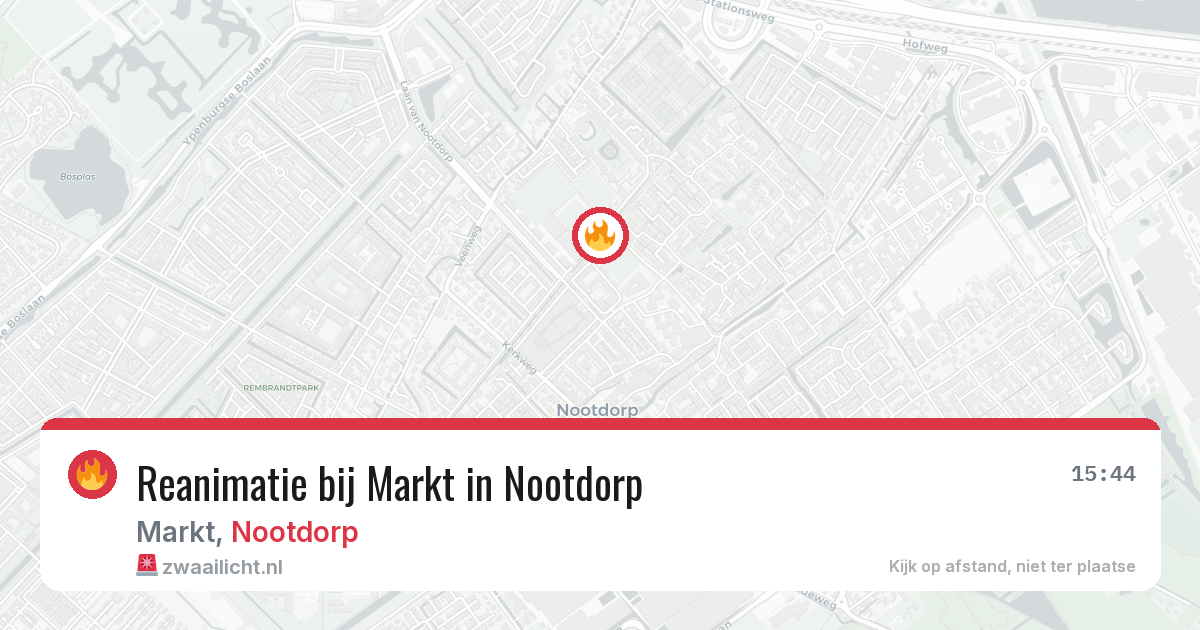 Reanimatie bij Markt in Nootdorp — 7 jun 2026