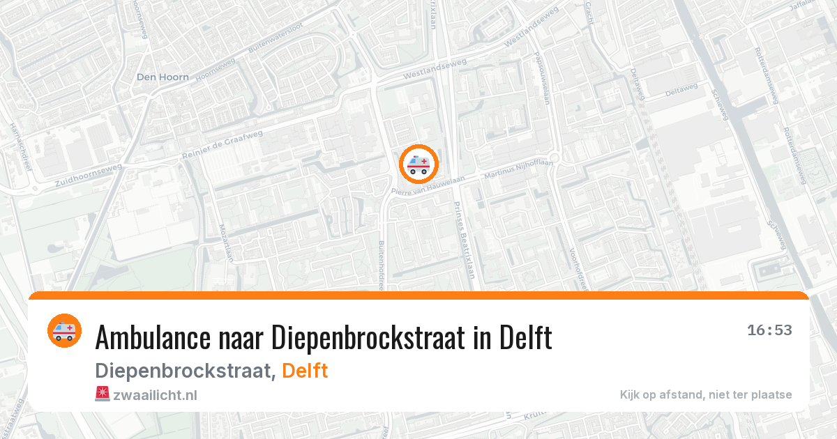 Ambulance naar Diepenbrockstraat in Delft — 10 aug 2026