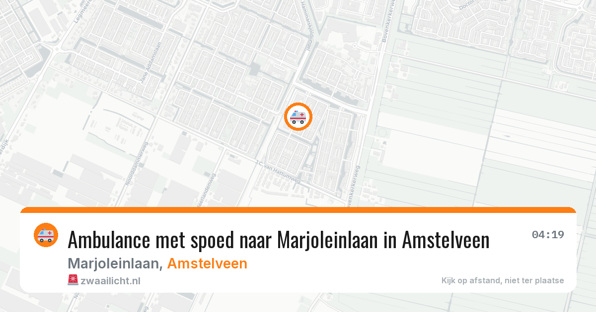 Ambulance met spoed naar Marjoleinlaan in Amstelveen — 7 jul 2026