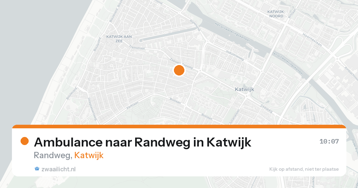 Ambulance naar Randweg in Katwijk — 25 aug 2026