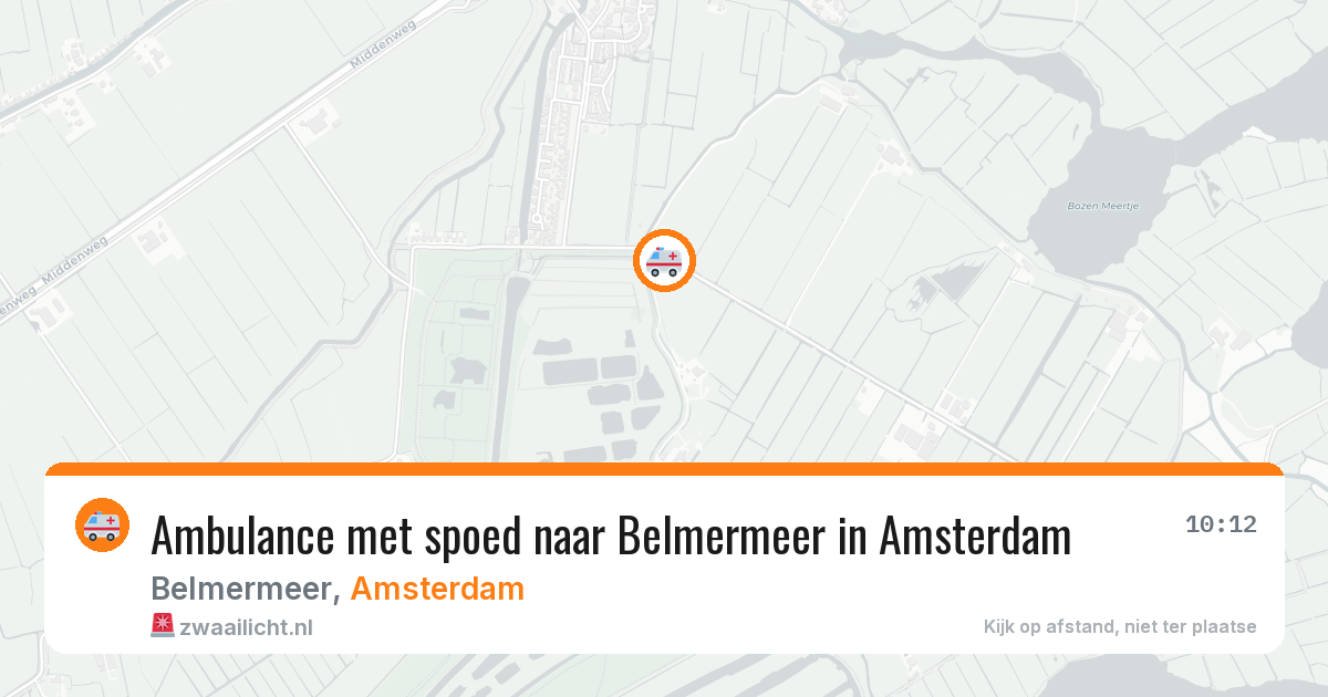 Ambulance met spoed naar Belmermeer in Amsterdam — 13 jun 2026