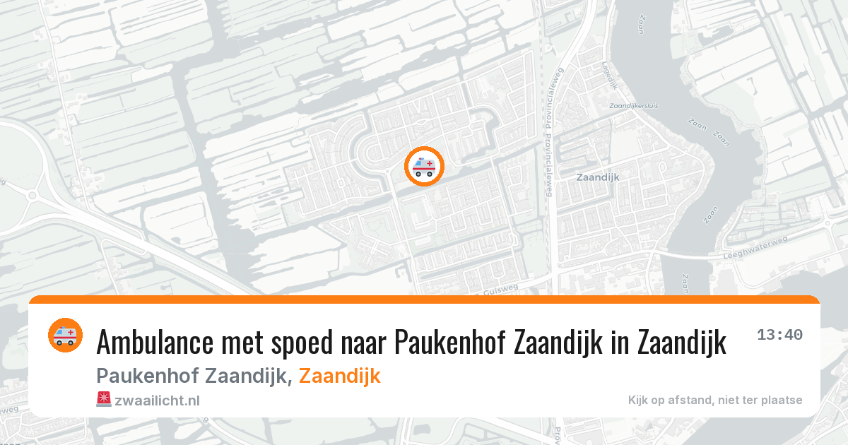 Ambulance met spoed naar Paukenhof Zaandijk in Zaandijk — 27 mrt 2026