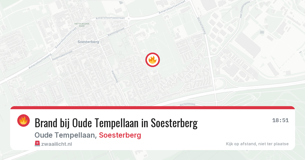 Brand bij Oude Tempellaan in Soesterberg — 8 aug 2026