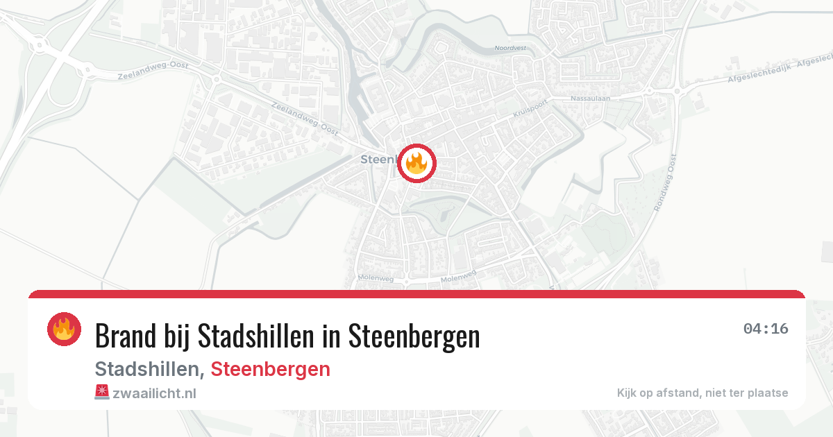 Brand bij Stadshillen in Steenbergen — 29 jun 2026