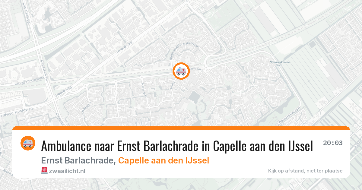 Ambulance naar Ernst Barlachrade in Capelle aan den IJssel — 24 jul 2026
