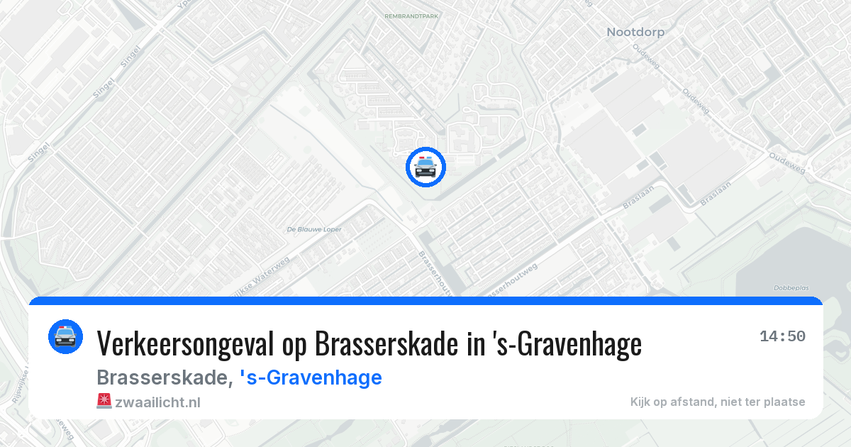 Verkeersongeval op Brasserskade in 's-Gravenhage — 12 mei 2026