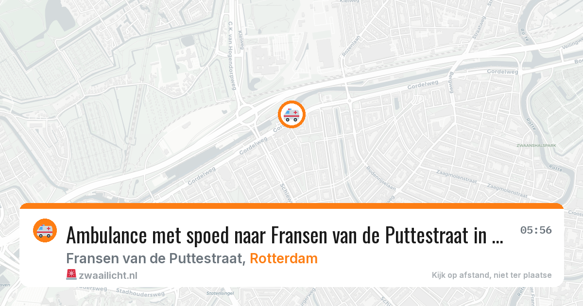 Ambulance met spoed naar Fransen van de Puttestraat in Rotterdam — 29 jun 2026