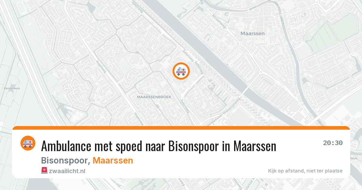 Ambulance met spoed naar Bisonspoor in Maarssen — 20 feb 2026