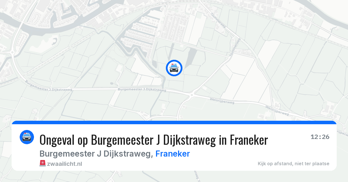 Ongeval op Burgemeester J Dijkstraweg in Franeker — 14 apr 2026